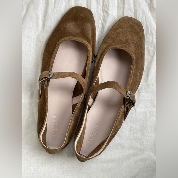 Le Monde Beryl Suede Mary Jane Ballet Flats Shoes - Picture 2 of 8